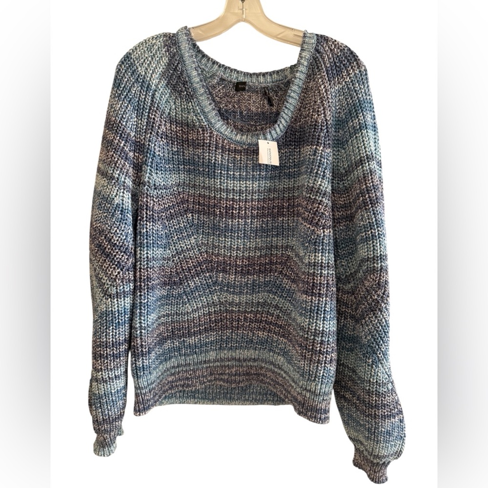 Banana Republic Blue Textured Blue sweater